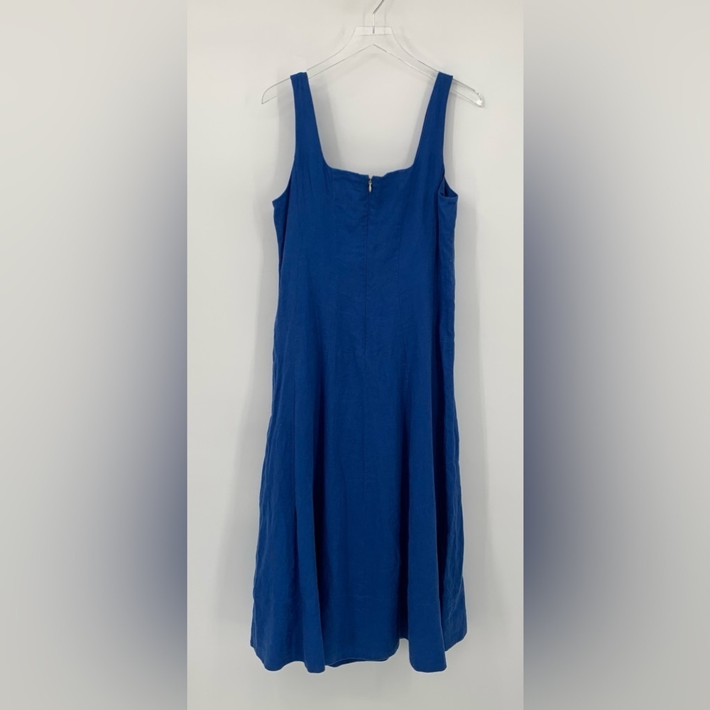 Lilly Pulitzer Calina linen midi tank dress sleeveless seam Barton blue new 12 - Picture 4 of 5
